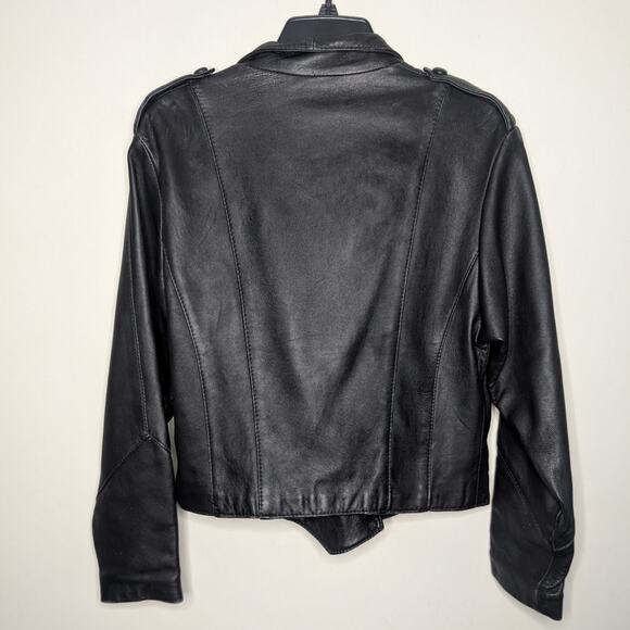 Vintage Top Gear London Leather Double Breasted Jacket in Black, Size Large - Picture 5 of 5